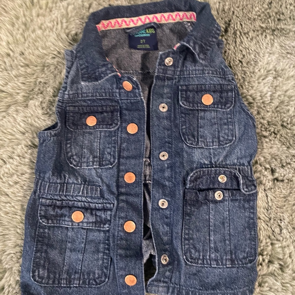 OshKosh B'gosh Blue Denim Kids Vest with Button Details